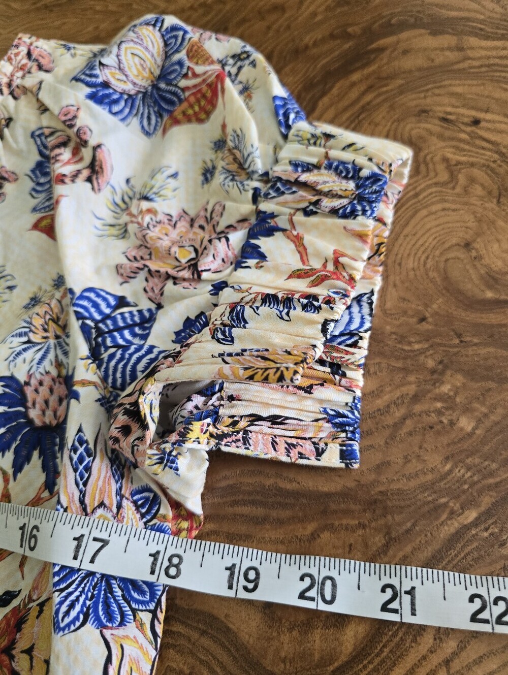 Ulla Johnson Floral Print Cotton Blouse Womens Size 0, Puff Sleeves, Boho Chic - Picture 5 of 6